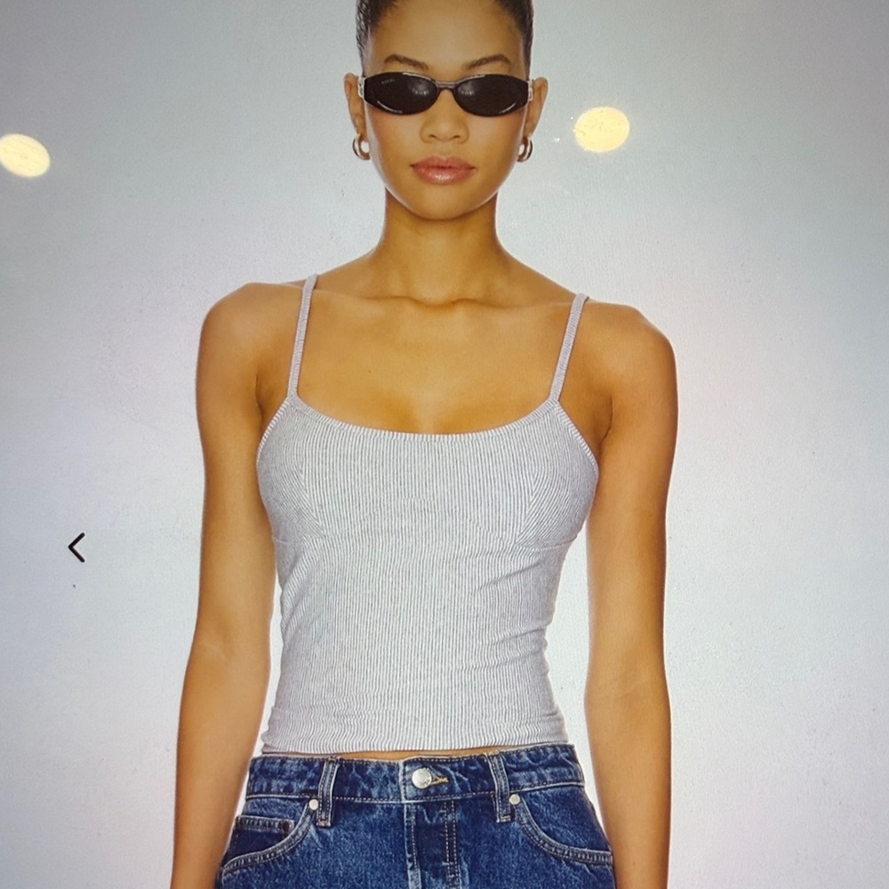 All the Ways Carmin Top Grey Stripe